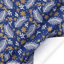 Jumbo Kraft Christmas Wrapping Paper Roll Black Gold Foil 17in x 33ft