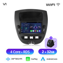 Junsun Autoradio 2 Din, 7 pouces, Android 13, 2G 32G, Apple CarPlay et Android Auto sans fil, avec Caméra de recul
