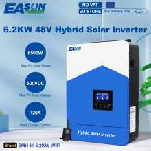 Easun Onduleur Solaire Hybride Off Grid 6.2KW, Pur Sinus 220-240V, Avec WiFi et Protection