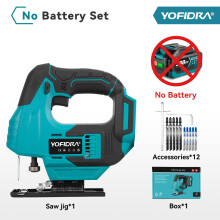 YOFIDRA Scie Sauteuse à Ligne Laser, Moteur Brushless 900W, Multi-Fonctions pour Bois et Tuyaux, Sans Batterie