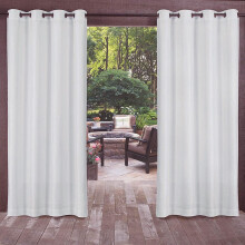 ELEOPTION Cortina Exterior Impermeável com Ojais, Conjunto de 2, 132 x 275 cm, para Jardim e Varanda