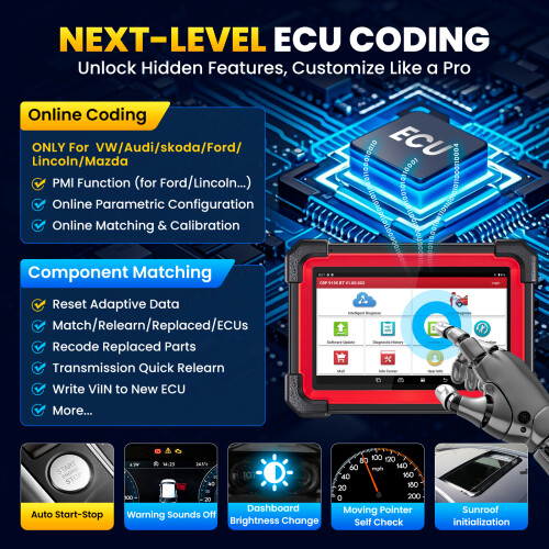 LAUNCH X431 CRP919E BT, autodiagnosetool, 7 inch touchscreen, bidirectionele test en ECU-codering 2