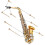 SLADE Altsaxofoon, Eb, messing, goud, voor beginners en studenten 5