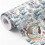 Vintage Christmas Wrapping Paper Roll Santa Tree Rustic Gift Wrap 0.43*5m 2