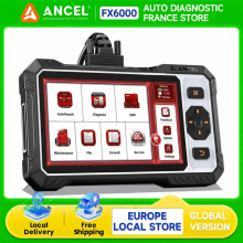 ANCEL Scanner FX6000, outil de diagnostic automobile OBD2 bidirectionnel, écran tactile 6.2 pouces, 15 fonctions de maintenance