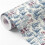 Vintage Christmas Wrapping Paper Roll Santa Tree Rustic Gift Wrap 0.43*5m 4