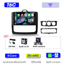 Srnubi Autoradio 2din, Processeur 8 cœurs, Android 13, CarPlay et Android Auto, pour Ford Focus 2 Mk2 2004-2011, Cadre Noir