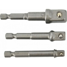 Adaptador de soquete - conjunto de adaptadores de soquete hexagonal Awtools 1/4-3/8-1/2 3 peças