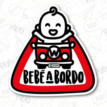 Adesivo BEBE A BORDO CAMPER, vinilo impresso para exterior de carro, resistente à água
