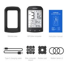 CYCPLUS M1 ordenador de bicicleta, GPS, velocímetro con pantalla de 2,9 pulgadas y batería recargable