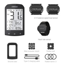 CYCPLUS M1 ordenador de bicicleta con GPS, velocímetro BLE 5.0 ANT+, pantalla de 2,9 pulgadas