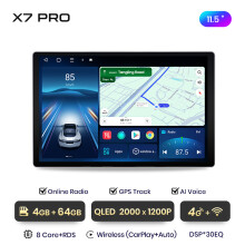 Junsun Autoradio Écran Tactile QLED 11,5 pouces X7Pro (4GB 64GB), CarPlay sans fil, Android Auto, 4G, DSP