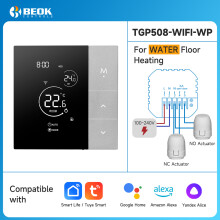 Vancoo Wasserbodenheizungssystem, Smart WIFI Thermostat, mit zentralen Stellantrieben, 110–240 V