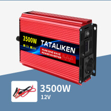 Onduleur, 3500W 12V 50HZ EU, pure sinus golfvorm, DC naar AC omvormer met UE-stekker