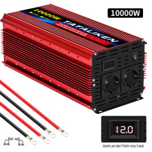 Onduleur, 12V 10000W 50HZ EU, zuivere sinusgolf, DC naar AC omvormer met UE-stekker