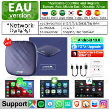 CarlinKit AI Box, 8GB RAM + 128GB ROM, Android 13, draadloos CarPlay en Android Auto voor auto