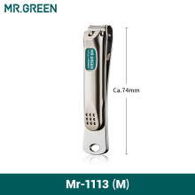 MR.GREEN cortauñas de acero inoxidable con hoja curva y limas, herramientas de manicura