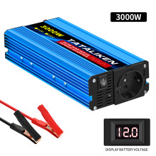 Onduleur, 12V 3000W 50HZ EU, zuivere sinusgolf, DC naar AC omvormer met UE-stekker
