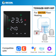 Vancoo Wasserbodenheizungssystem, Smart WIFI Thermostat mit zentralen Stellantrieben und 8-Kammer-Hub-Controller, 110–240 V