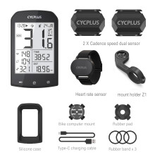 CYCPLUS M1 ordenador de bicicleta con GPS, velocímetro con pantalla de 2,9 pulgadas, Bluetooth 5.0 y ANT+