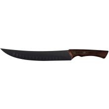 Tramontina, faca de carne Churrasco, aço inoxidável escurecido, cabo de madeira, 38,5 cm