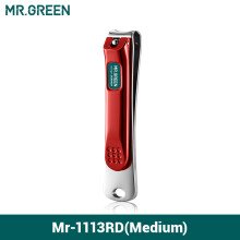 MR.GREEN cortauñas de acero inoxidable con hoja curva y limas para manicura
