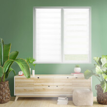 Blindecor Indus estore enrolável de dupla camada, branco, 50 x 150 cm, montagem sem ferramentas