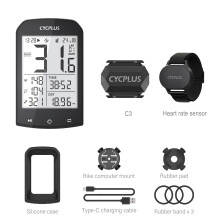 CYCPLUS M1 ordenador de bicicleta GPS, velocímetro con pantalla de 2,9 pulgadas, BLE 5.0 y ANT+, resistente al agua IPX6