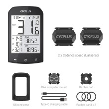CYCPLUS M1 ordenador de bicicleta GPS, velocímetro con pantalla de 2,9 pulgadas y batería de 1200 mAh
