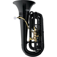 Classic Cantabile MardiBrass KT-30BK, Tuba Bb de plástico preto, 4,2 kg, com boquilha e capa