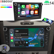 ESSGOO Autoradio Android 14, 7 pouces, 4 Go RAM + 64 Go ROM, Apple CarPlay et Android Auto, pour Opel/Vauxhall