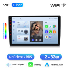 Autoradio Android, 2GB RAM + 32GB Stockage, CarPlay sans fil et Android Auto, Écran tactile IPS, GPS, 2DIN