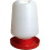 Bebedero de plástico para aves e galinhas, 13 litros, com asa, branco e vermelho 1