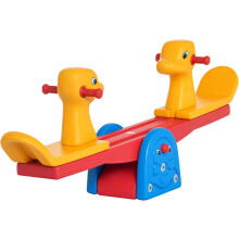 HOMCOM Baloiço Infantil com Encosto, 150x32x60 cm, Multicolor, para Jardim e Interior