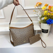 (Brown) Presbyopic print mother-in-law tote bag