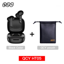 QCY HT05 MeloBuds ANC kabellose TWS Kopfhörer, 40 dB aktive Geräuschunterdrückung, 6 Mikrofone, schwarz mit Etui