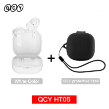 QCY HT05 MeloBuds ANC draadloze oortele, wit, 40dB actieve ruisonderdrukking, Bluetooth 5.2
