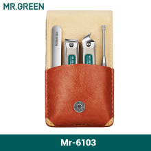 MR.GREEN juego de manicura portátil, kit de pedicura con cortaúñas de acero inoxidable y estuche de viaje