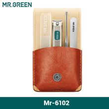MR.GREEN juego de manicura portátil, kit de pedicura con cortaúñas de acero inoxidable y estuche de viaje