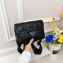 (Black 3) Retro printed messenger bag for men and women alike