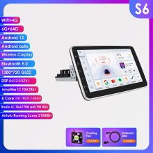 Hizpo Autoradio Universel avec Écran Tactile, Android 13, Carplay Sans Fil, 8 Cœurs, 6G RAM, 64G Mémoire