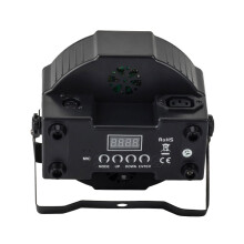 SHEHDS LED Par 7X licht, 7X18W RGBWA-UV, zwart, voor DJ podium en disco