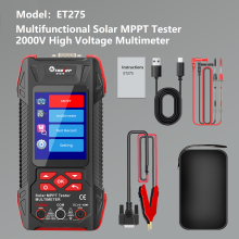 TOOLTOP Testeur Solaire MPPT ET275, Multimètre 2000V 60000 Counts, Écran 3,2 Pouces