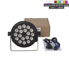 SHEHDS set van 8 LED podiumverlichting, 18x18W RGBWA+UV, aluminium voor DJ en disco