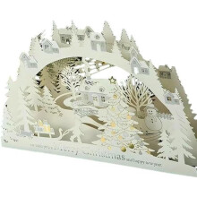 3D Christmas Greeting Cards with Envelopes and Note Cards Floral Design
