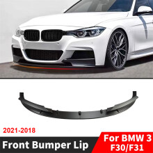 Kit de carrosserie diffuseur de pare-chocs avant, Fibre de carbone Noir brillant, BMW Série 3 F30 F31 M Sport 2012-2018