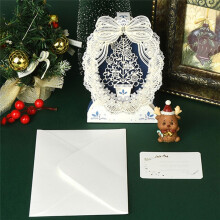 3D Christmas Greeting Cards with Envelopes and Note Cards Floral Design