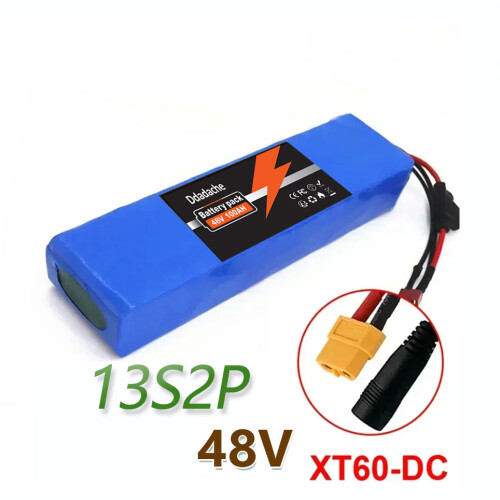 Batterie Lithium-ion 48V 100Ah avec BMS, pack 18650, avec chargeur gratuit