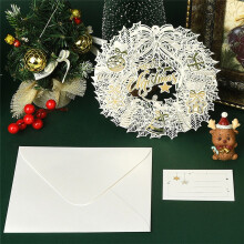 3D Christmas Greeting Cards with Envelopes and Note Cards Floral Design
