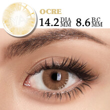 Lentes de contacto de color anuales, material HEMA, diámetro 14.2mm, lote de 2 unidades con estuche